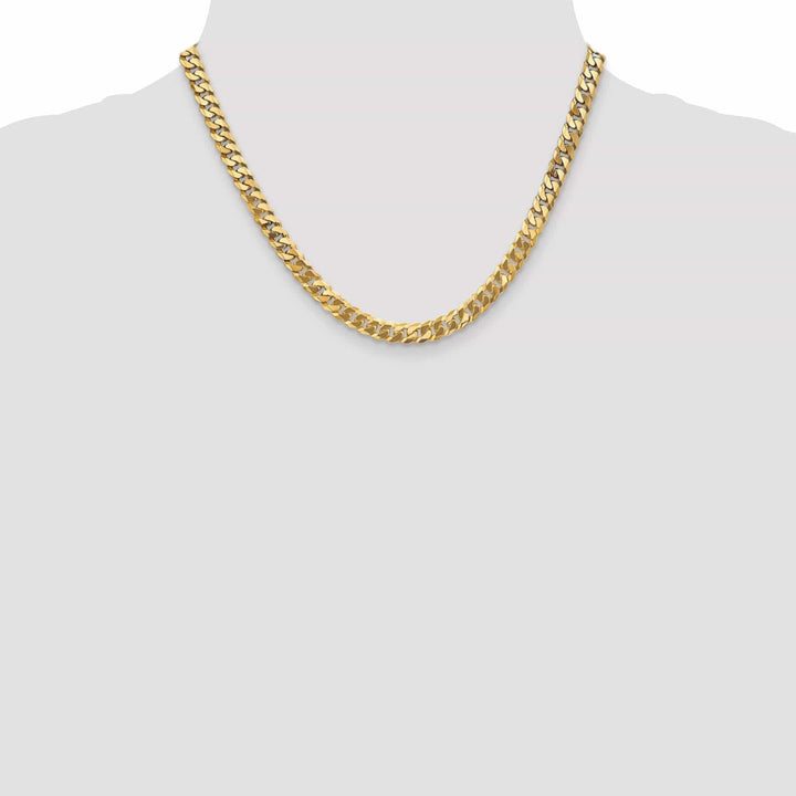 Lovely Rita's Chains 14k Yellow Gold 6.10mm Flat Beveled Curb Chain