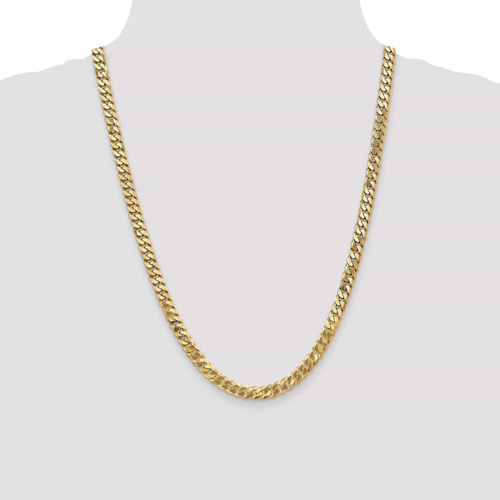 Lovely Rita's Chains 14k Yellow Gold 6.10mm Flat Beveled Curb Chain