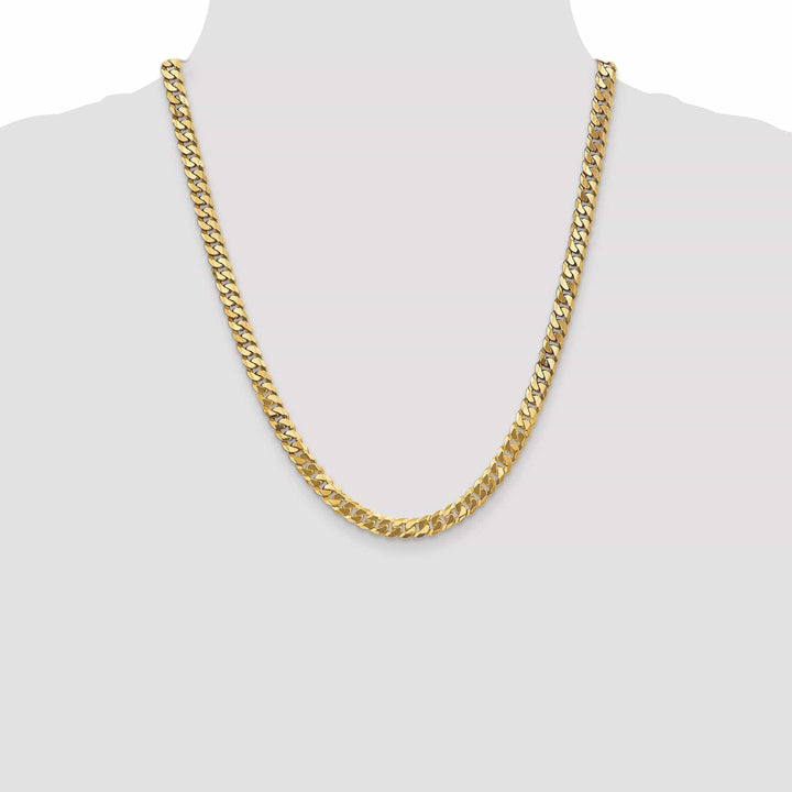 Lovely Rita's Chains 14k Yellow Gold 6.10mm Flat Beveled Curb Chain