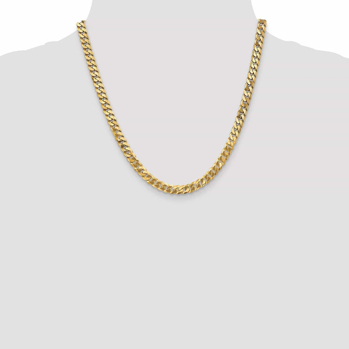 Lovely Rita's Chains 14k Yellow Gold 6.10mm Flat Beveled Curb Chain