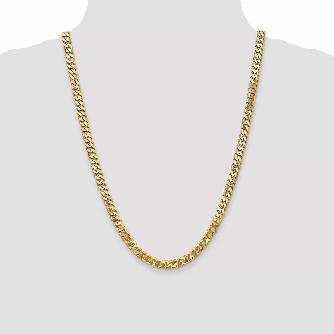 Lovely Rita's Chains 14k Yellow Gold 6.1mm Flat Beveled Curb Chain