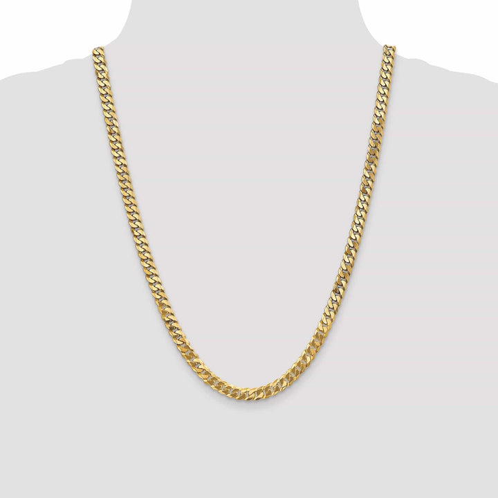 Lovely Rita's Chains 14k Yellow Gold 6.1mm Flat Beveled Curb Chain