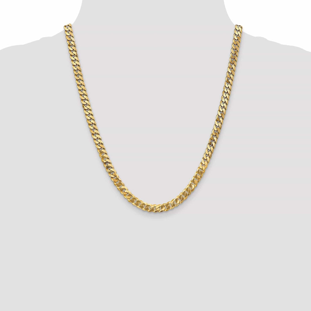 Lovely Rita's Chains 14k Yellow Gold 6.1mm Flat Beveled Curb Chain