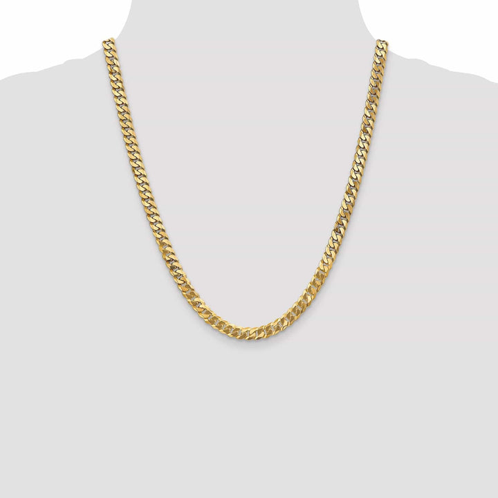 Lovely Rita's Chains 14k Yellow Gold 6.1mm Flat Beveled Curb Chain