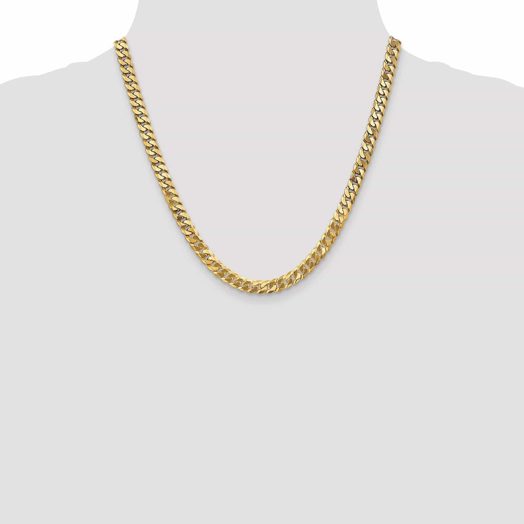 Lovely Rita's Chains 14k Yellow Gold 6.1mm Flat Beveled Curb Chain