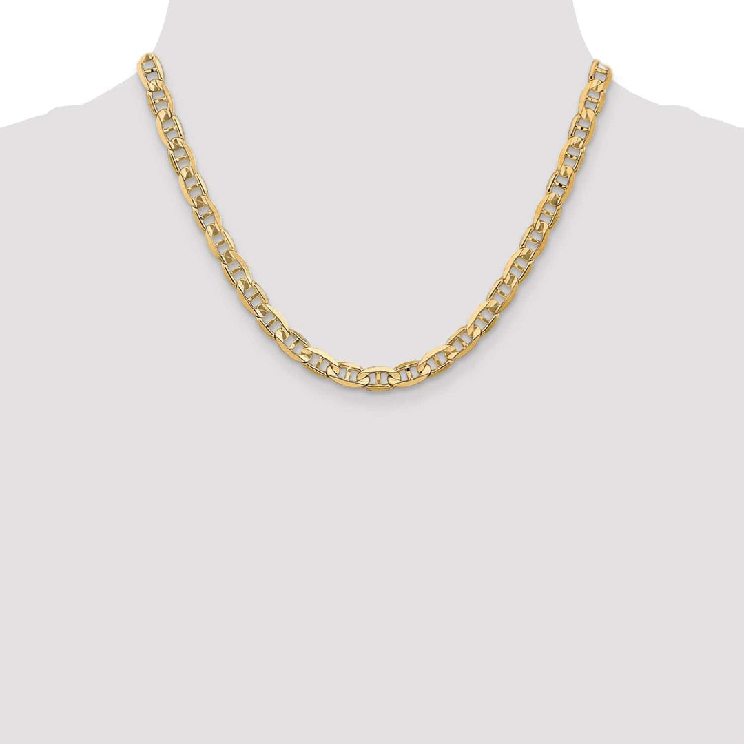 Lovely Rita's Chains 14k Yellow Gold 6.25mm Concave Anchor Chain
