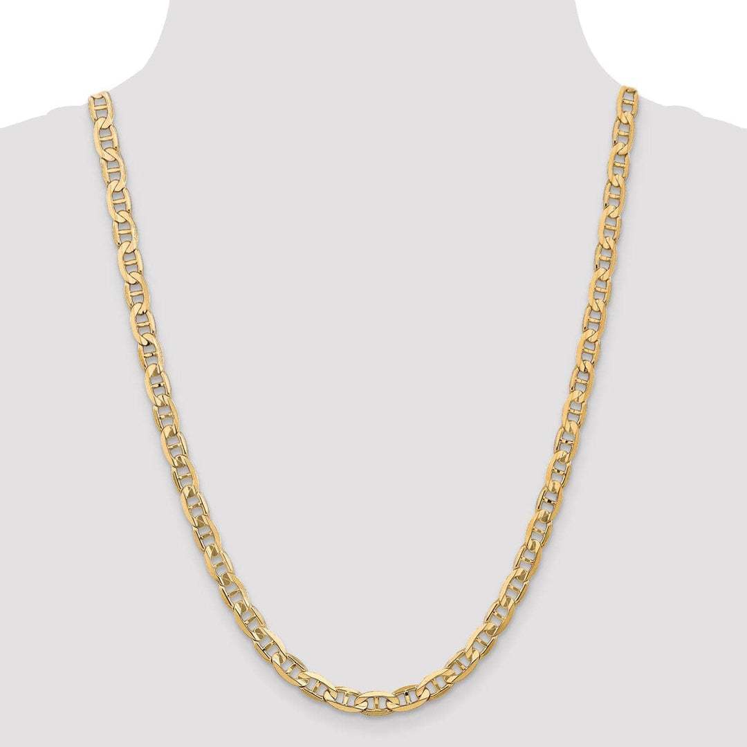 Lovely Rita's Chains 14k Yellow Gold 6.25mm Concave Anchor Chain