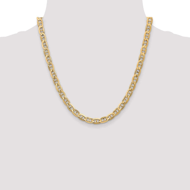 Lovely Rita's Chains 14k Yellow Gold 6.25mm Concave Anchor Chain