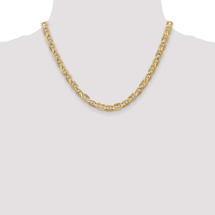 Lovely Rita's Chains 14k Yellow Gold 6.25mm Concave Anchor Chain