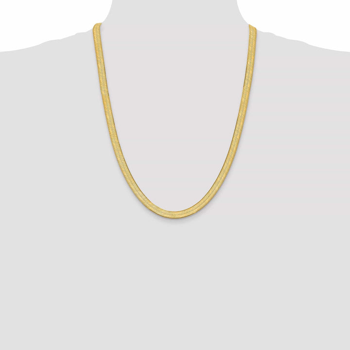Lovely Rita's Chains 14k Yellow Gold 6.50mm Silky Herringbone Chain