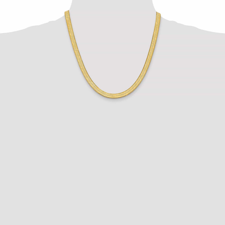 Lovely Rita's Chains 14k Yellow Gold 6.50mm Silky Herringbone Chain