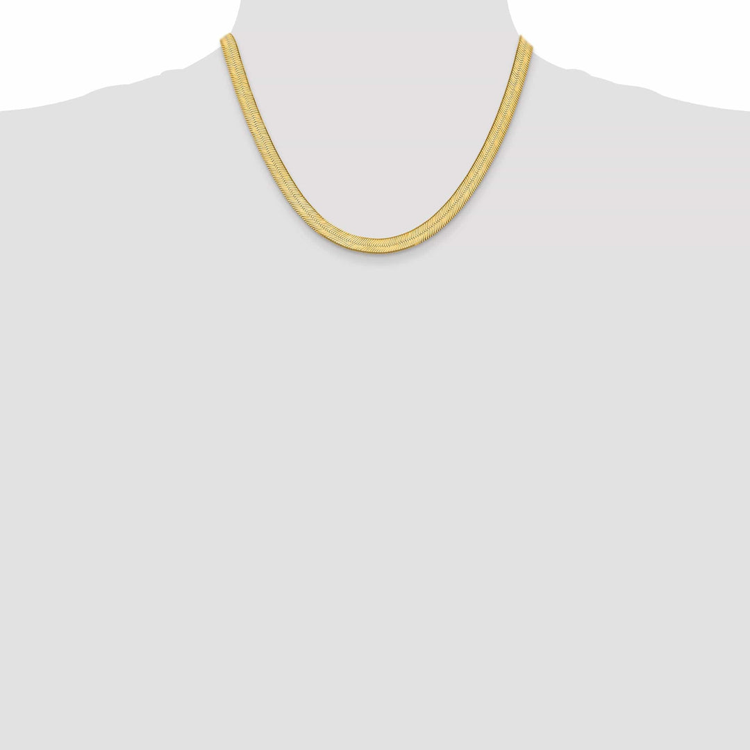 Lovely Rita's Chains 14k Yellow Gold 6.50mm Silky Herringbone Chain