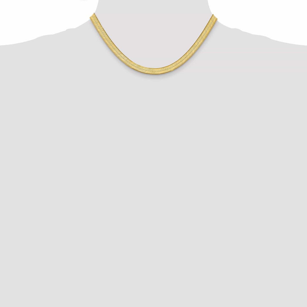 Lovely Rita's Chains 14k Yellow Gold 6.50mm Silky Herringbone Chain