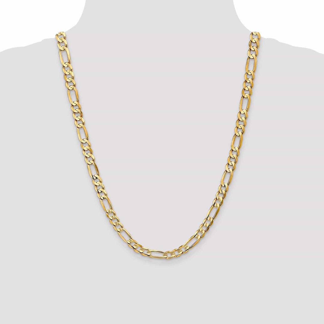Lovely Rita's Chains 14k Yellow Gold 6.75m Concave Open Figaro Chain
