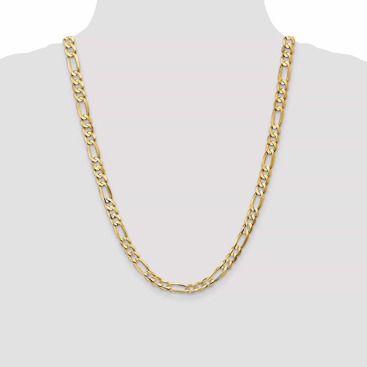 Lovely Rita's Chains 14k Yellow Gold 6.75m Concave Open Figaro Chain