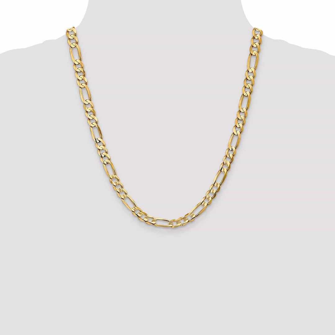 Lovely Rita's Chains 14k Yellow Gold 6.75m Concave Open Figaro Chain