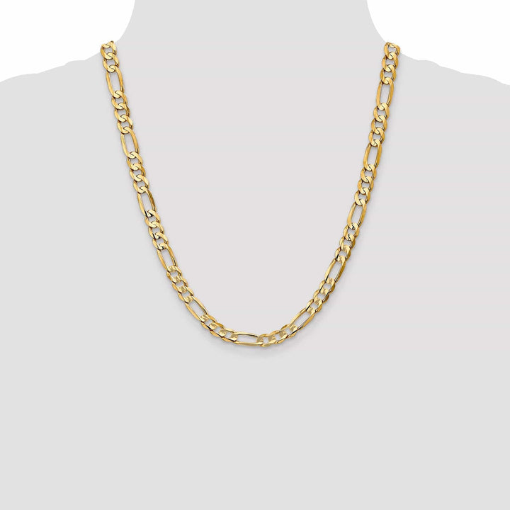 Lovely Rita's Chains 14k Yellow Gold 6.75m Concave Open Figaro Chain