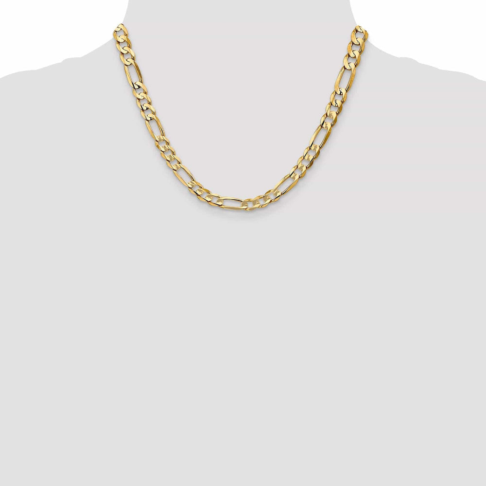 Lovely Rita's Chains 14k Yellow Gold 6.75m Concave Open Figaro Chain