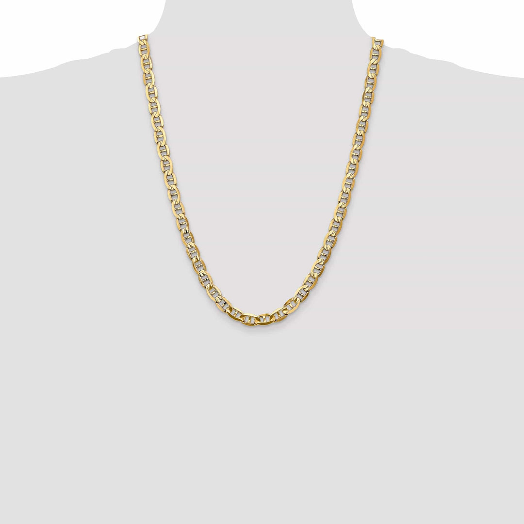 Lovely Rita's Chains 14k Yellow Gold 7.00mm Concave Anchor Chain