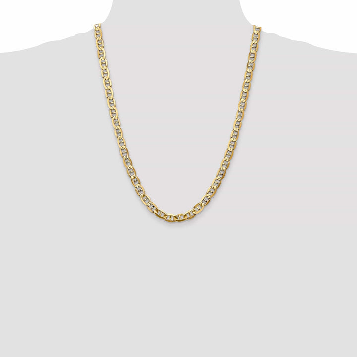 Lovely Rita's Chains 14k Yellow Gold 7.00mm Concave Anchor Chain