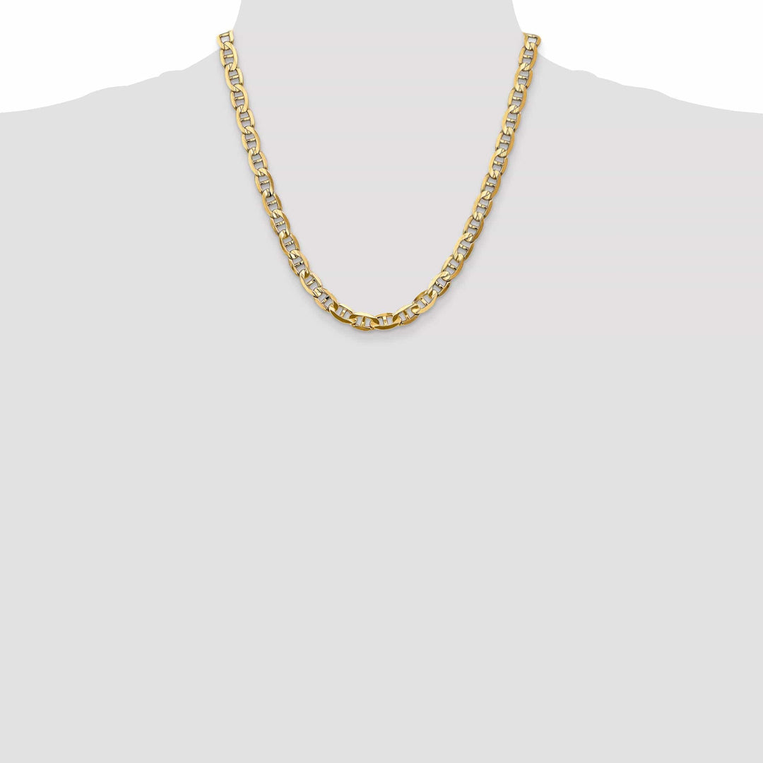 Lovely Rita's Chains 14k Yellow Gold 7.00mm Concave Anchor Chain