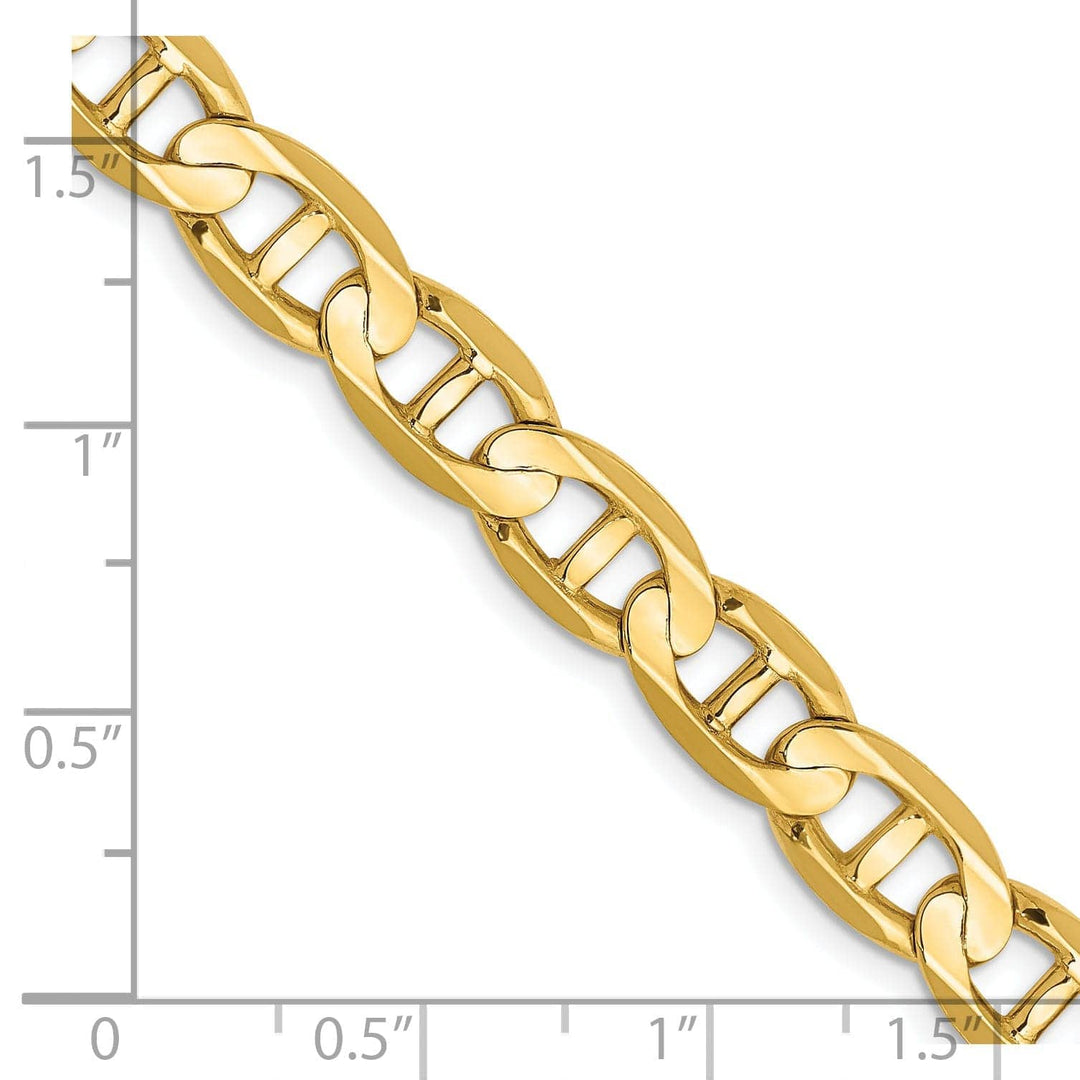 Lovely Rita's Chains 14k Yellow Gold 7.00mm Concave Anchor Chain