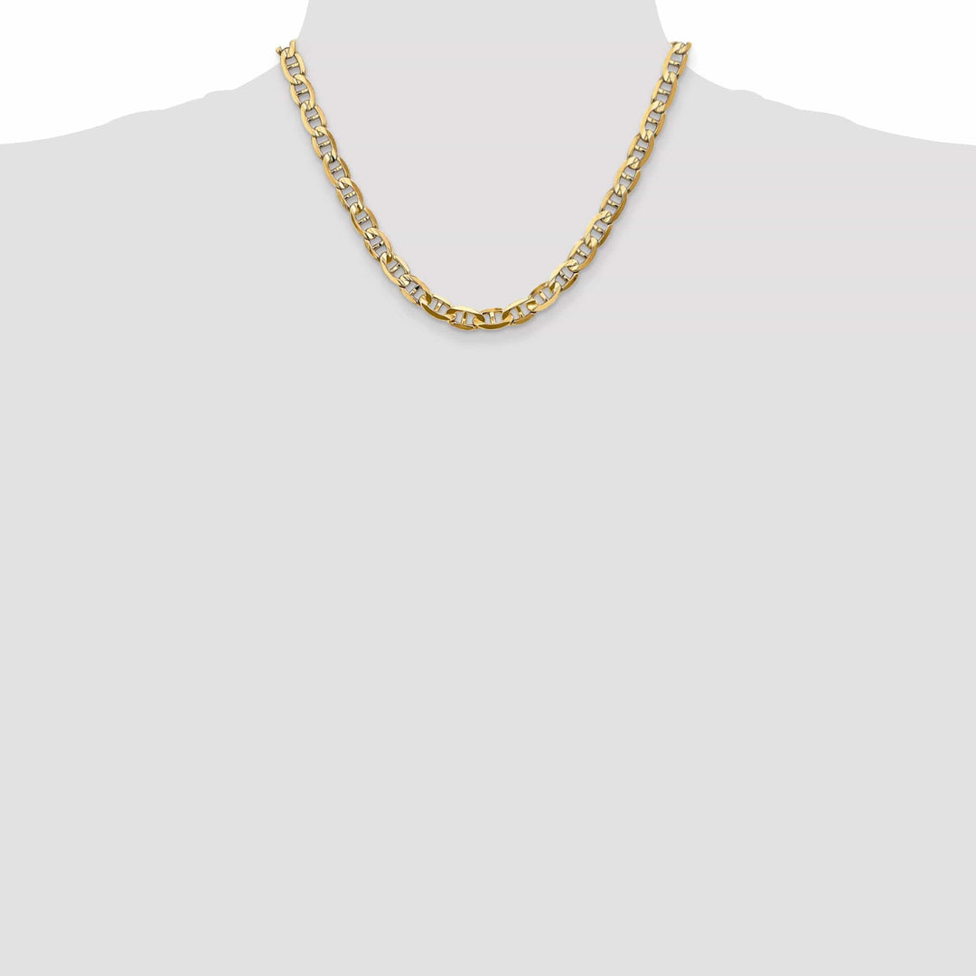 Lovely Rita's Chains 14k Yellow Gold 7.00mm Concave Anchor Chain
