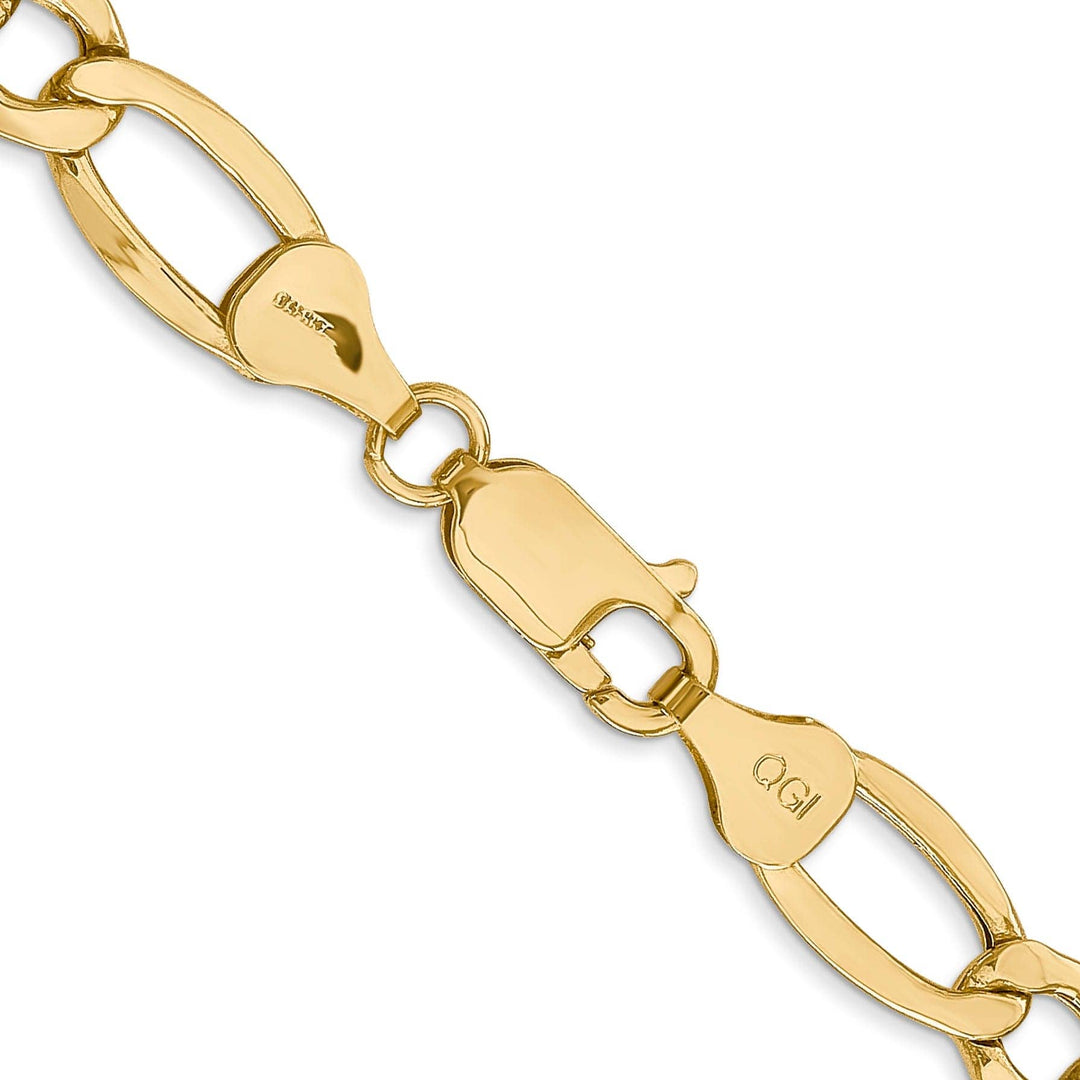 Lovely Rita's Chains 14k Yellow Gold 7.30-mm Semi Solid Figaro Chain