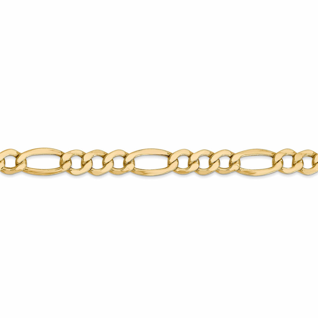 Lovely Rita's Chains 14k Yellow Gold 7.30-mm Semi Solid Figaro Chain
