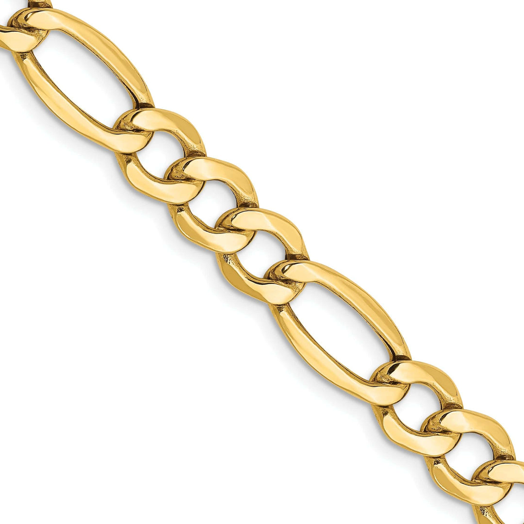 Lovely Rita's Chains 14k Yellow Gold 7.30-mm Semi Solid Figaro Chain