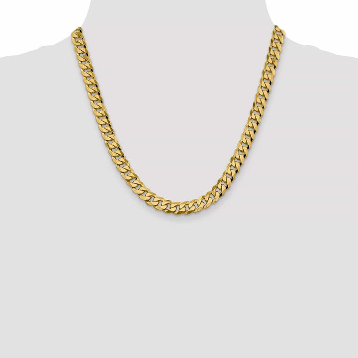 Lovely Rita's Chains 14k Yellow Gold 8.75mm Flat Beveled Curb Chain