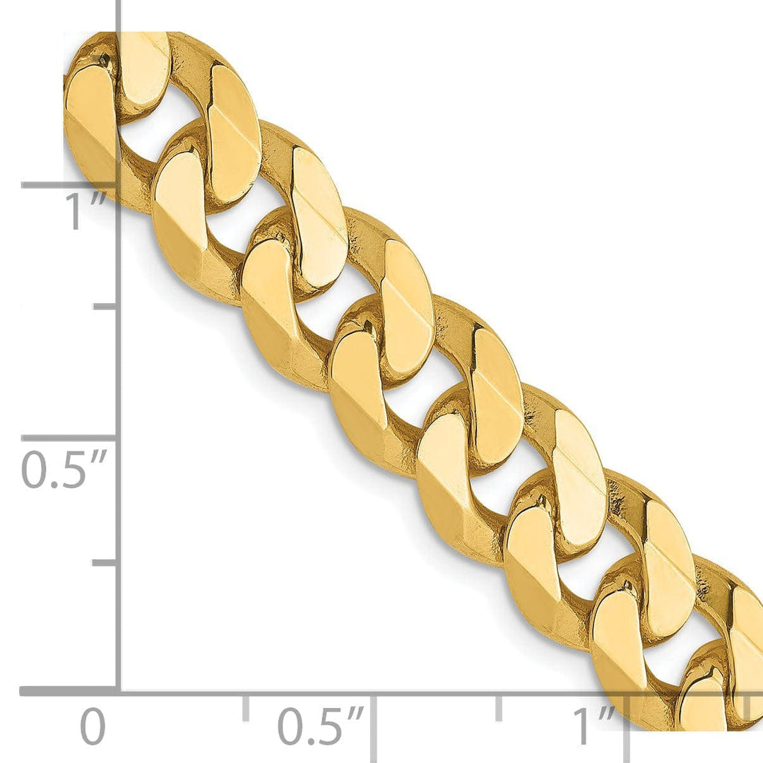 Lovely Rita's Chains 14k Yellow Gold 8.75mm Flat Beveled Curb Chain