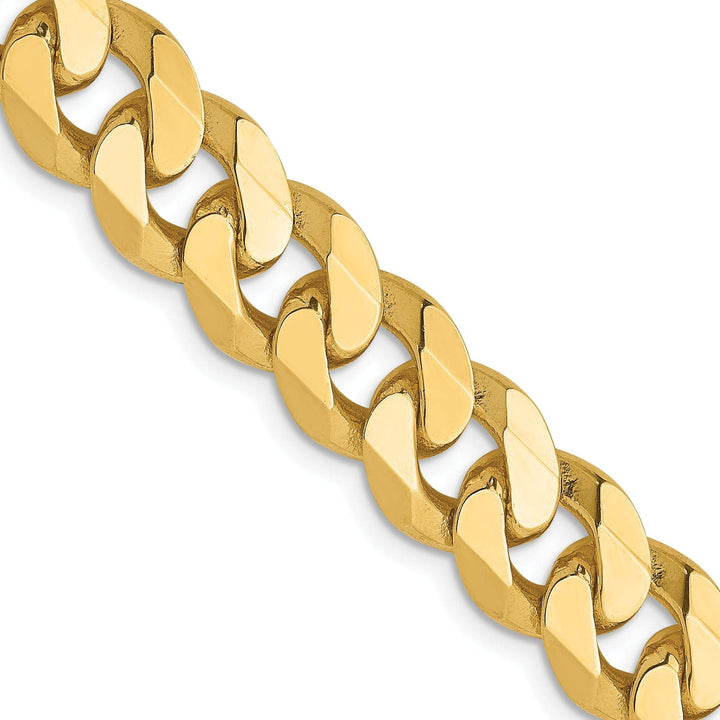 Lovely Rita's Chains 14k Yellow Gold 8.75mm Flat Beveled Curb Chain