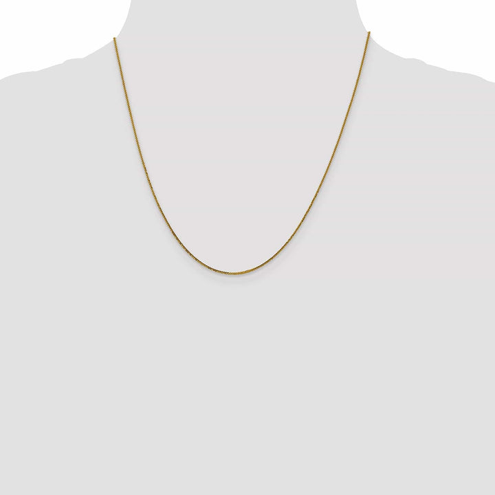 Lovely Rita's Chains 14k Yellow Gold .8 mm Diamond Cut Quadra Wheat