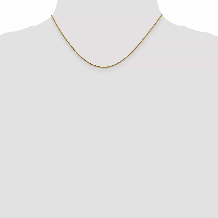 Lovely Rita's Chains 14k Yellow Gold .8 mm Diamond Cut Quadra Wheat Ch