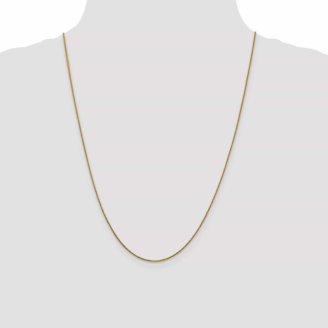 Lovely Rita's Chains 14k Yellow Gold .8 mm Diamond Cut Quadra Wheat Ch