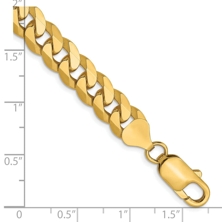 Lovely Rita's Chains 14k Yellow Gold 8mm Beveled Curb Chain