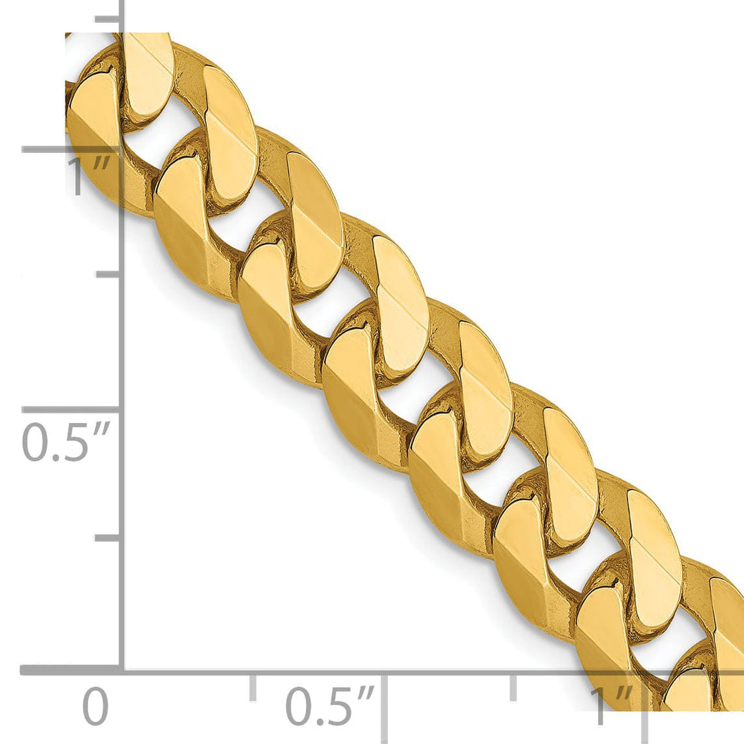 Lovely Rita's Chains 14k Yellow Gold 8mm Beveled Curb Chain