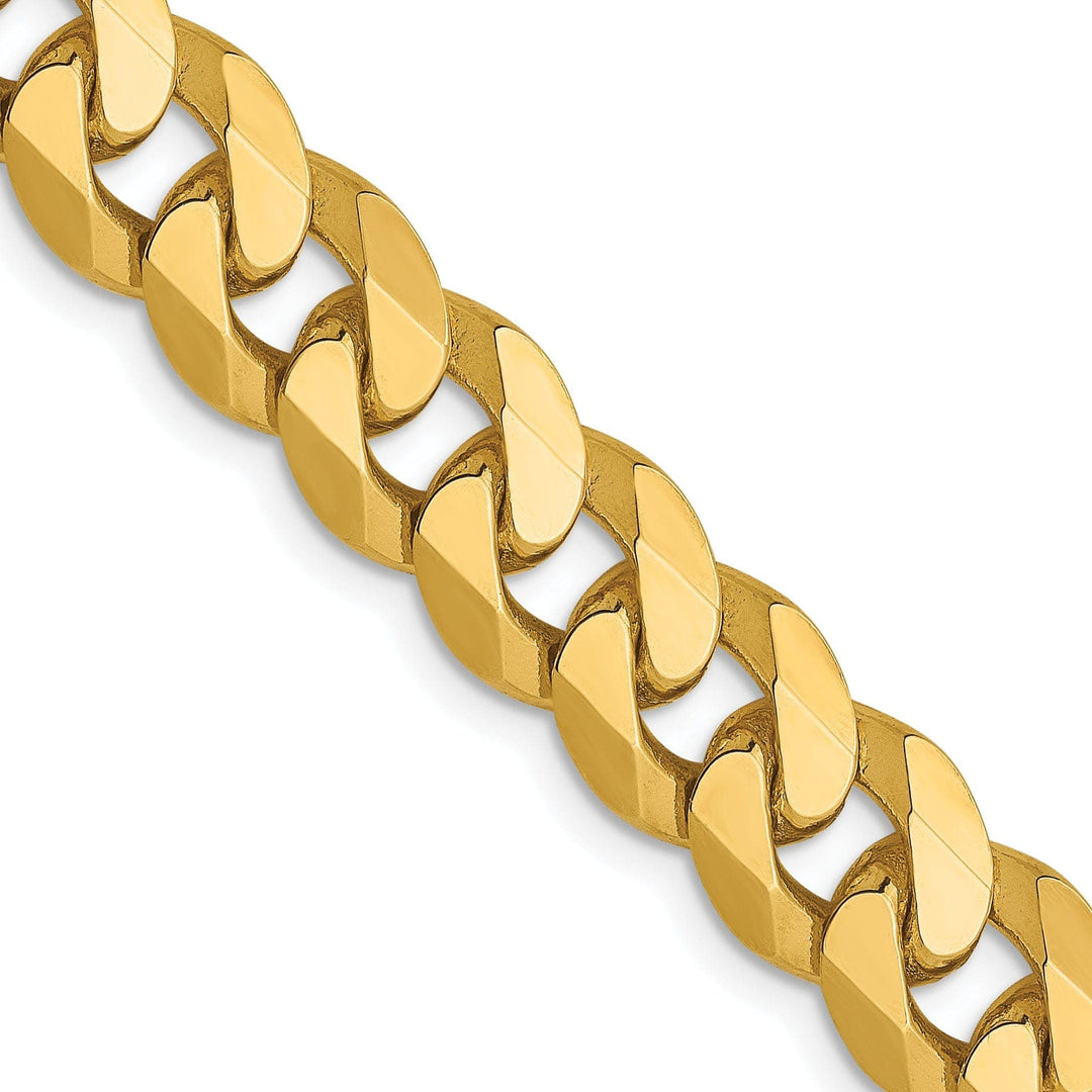 Lovely Rita's Chains 14k Yellow Gold 8mm Flat Beveled Curb Chain