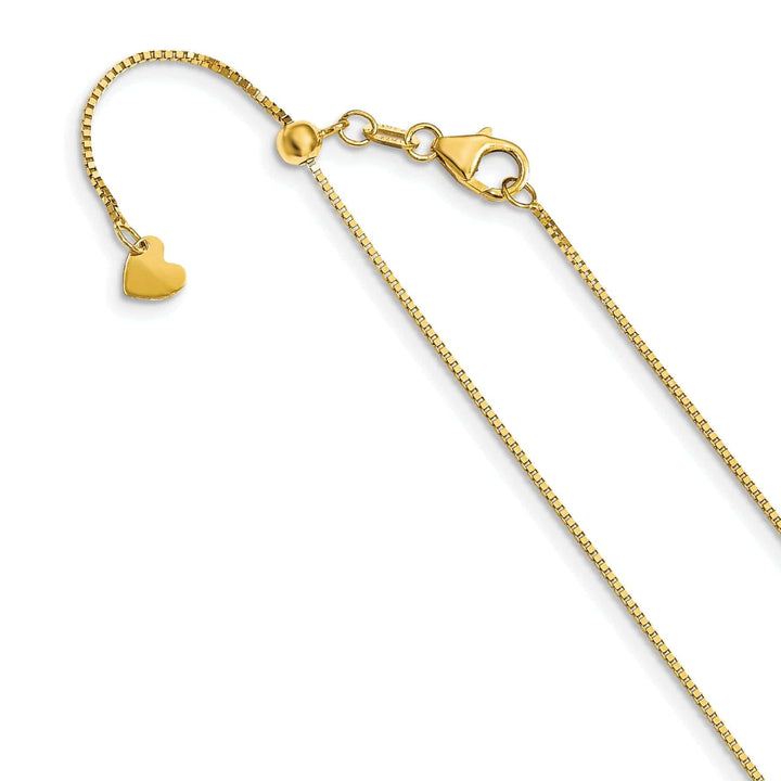 Lovely Rita's Chains 14k Yellow Gold Adjustable .7mm Baby Box Chain