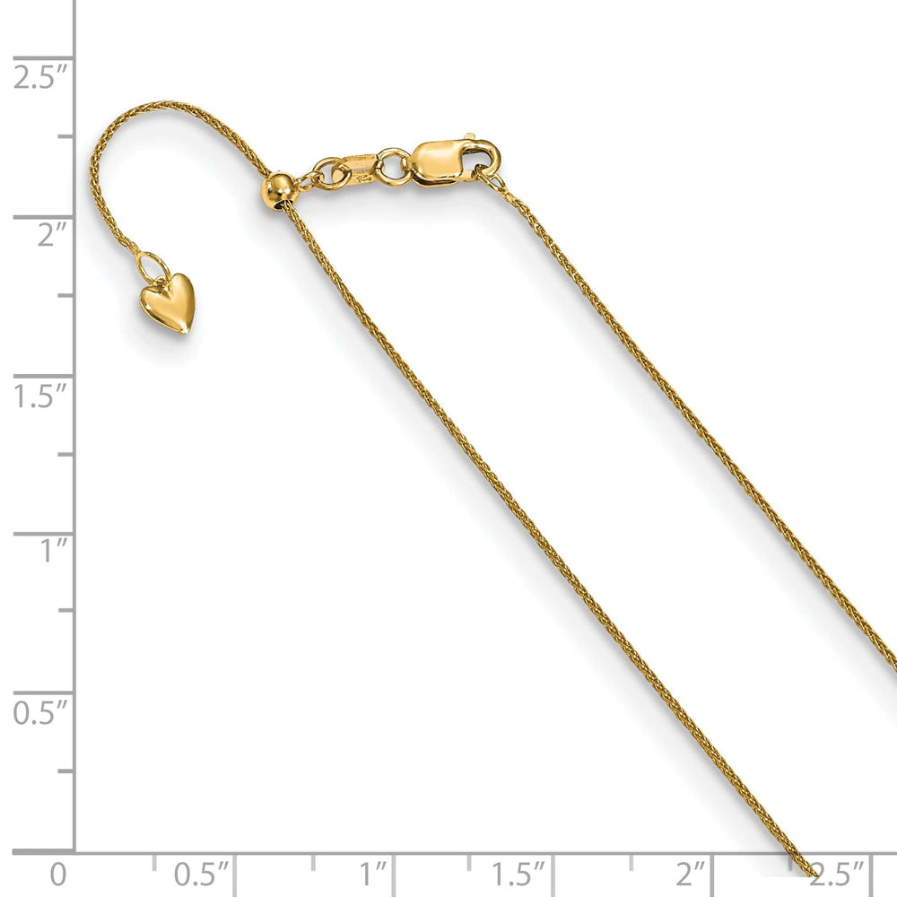 Lovely Rita's Chains 14k Yellow Gold Adjustable .85mm Wheat Chain