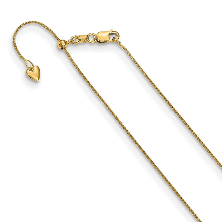 Lovely Rita's Chains 14k Yellow Gold Adjustable .85mm Wheat Chain