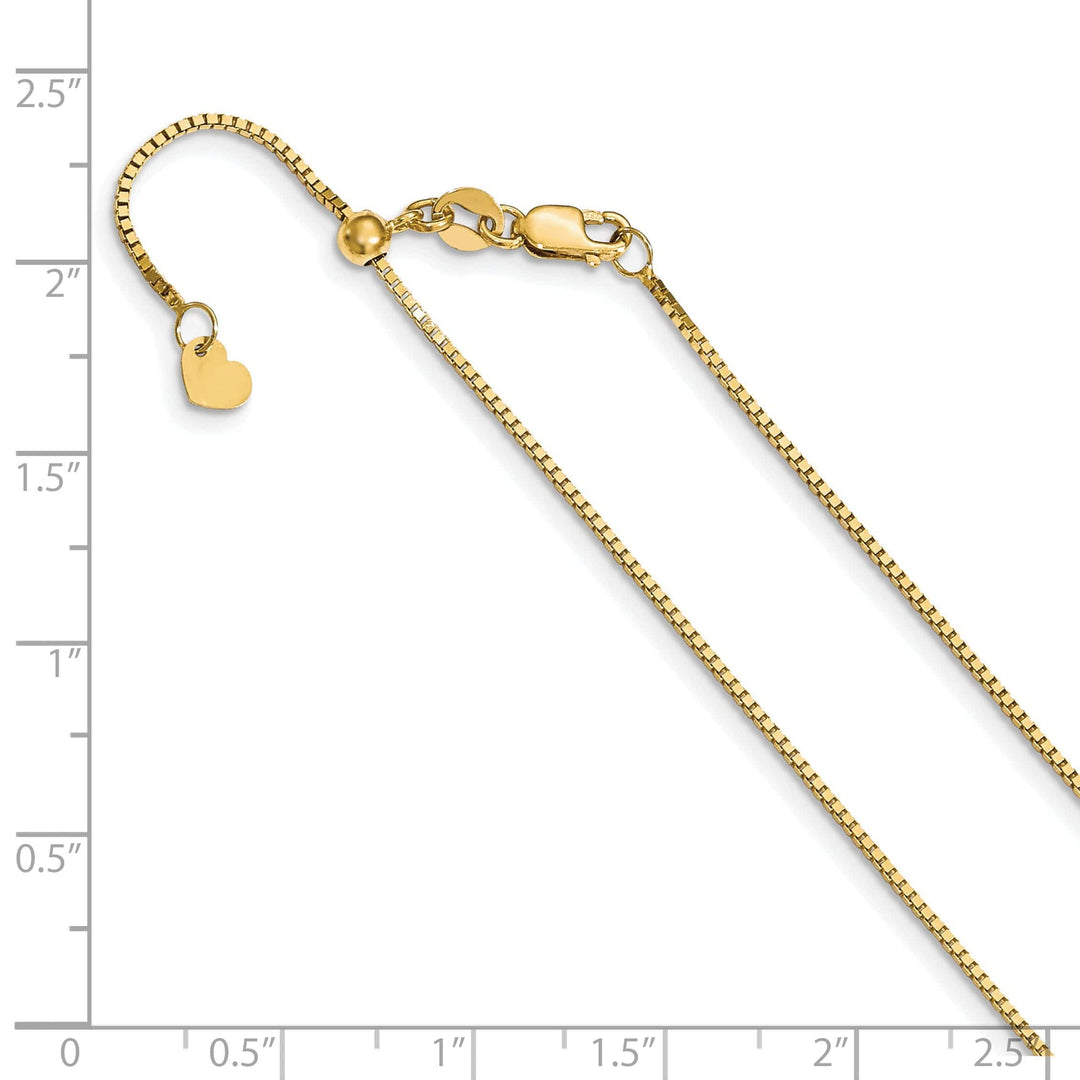 Leslie's Chains 14k Yellow Gold Adjustable Box Chain