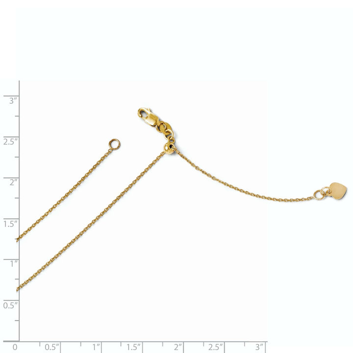 Lovely Rita's Chains 14k Yellow Gold Adjustable D.C Cable Chain