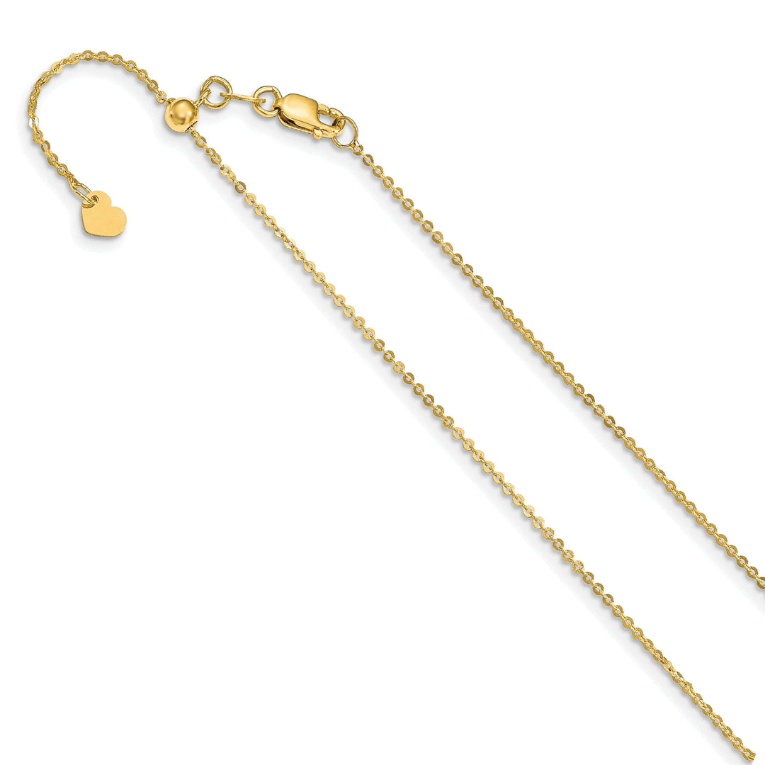 Lovely Rita's Chains 14k Yellow Gold Adjustable Flat Cable Chain