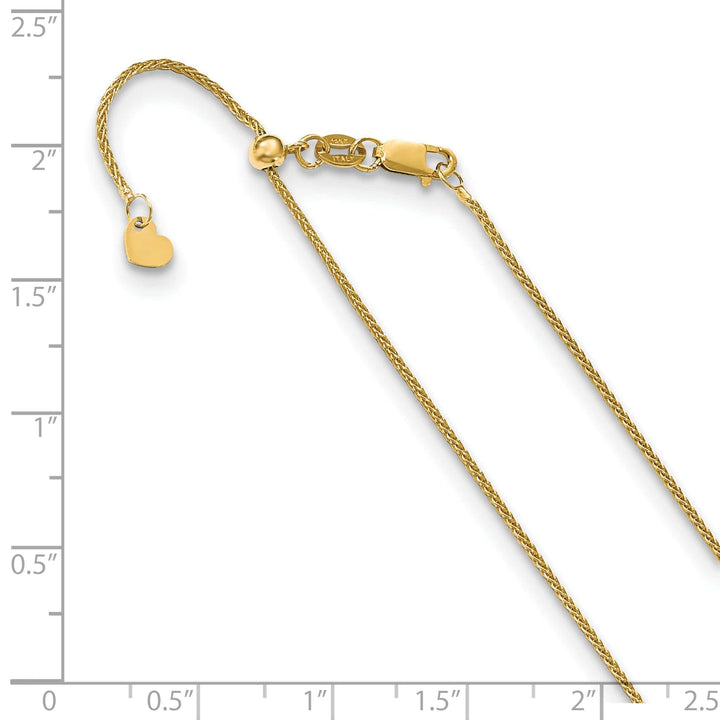 Leslie's Chains 14k Yellow Gold Adjustable Wheat Chain