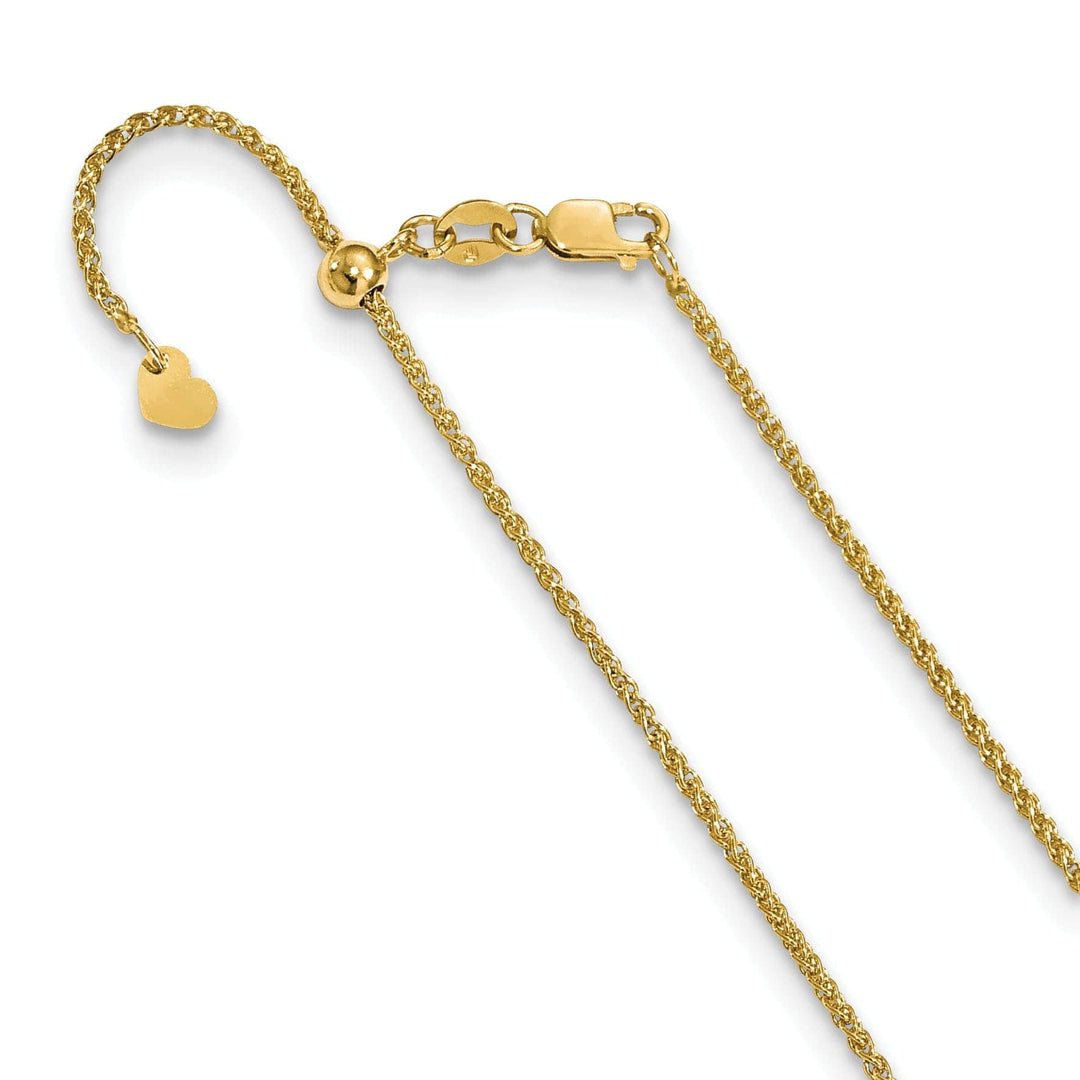 Leslie's Chains 14k Yellow Gold Adjustable Wheat Chain