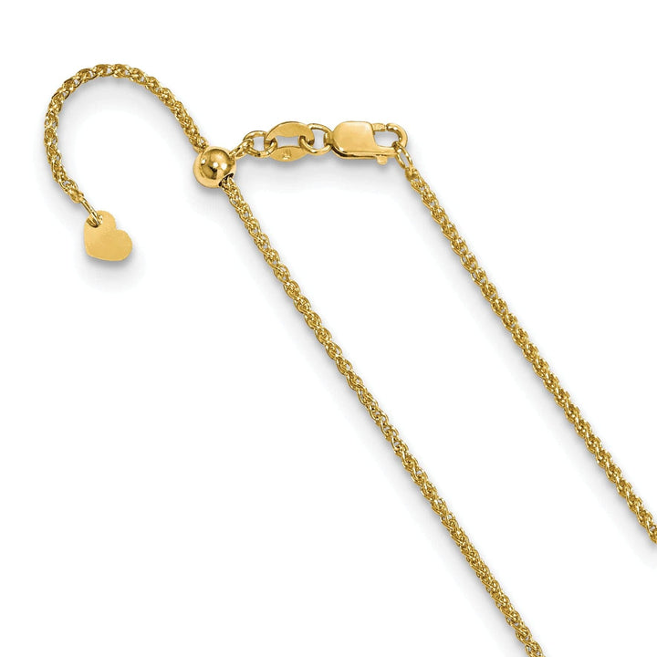 Leslie's Chains 14k Yellow Gold Adjustable Wheat Chain