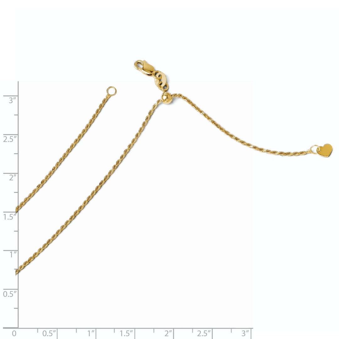 Lovely Rita's Chains 14k Yellow Gold D.C Adjustable Rope Chain