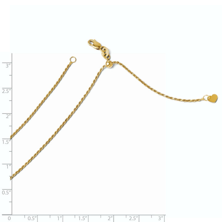 Lovely Rita's Chains 14k Yellow Gold D.C Adjustable Rope Chain